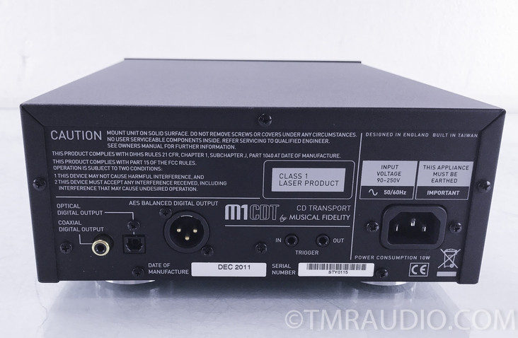 Musical Fidelity M1-CDT Compact Disc Transport; CD Transport; M1CDT