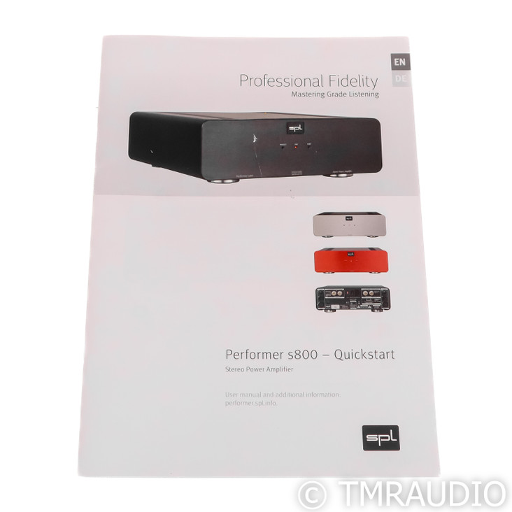 SPL Performer S800 Stereo Power Amplifier; Red