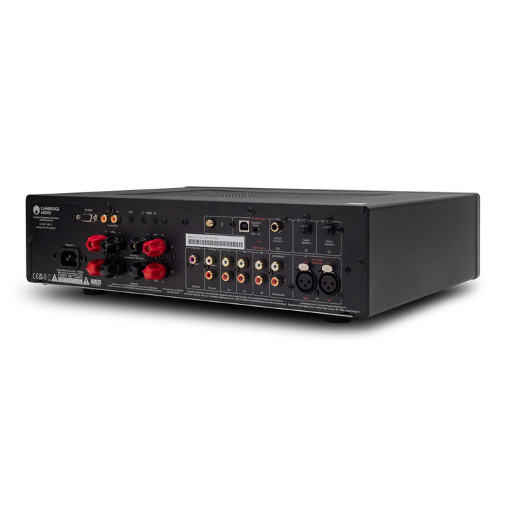Cambridge Audio CXA81 Mk II Stereo Integrated Amplifier rear angled view