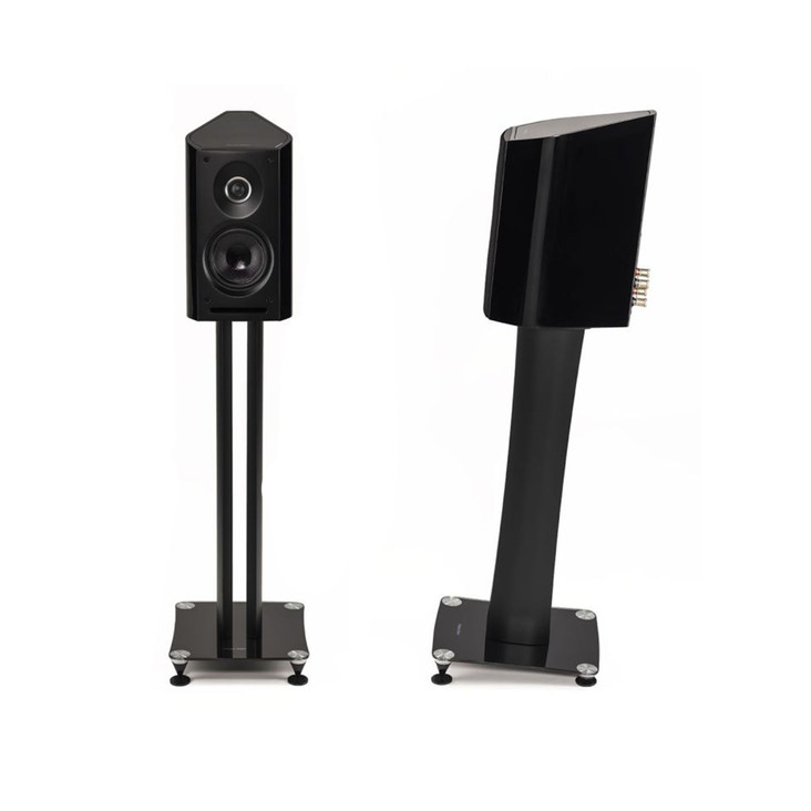 Sonus Faber Venere 1.5 Bookshelf Speakers; Black Pair w/ Stands (Sealed)