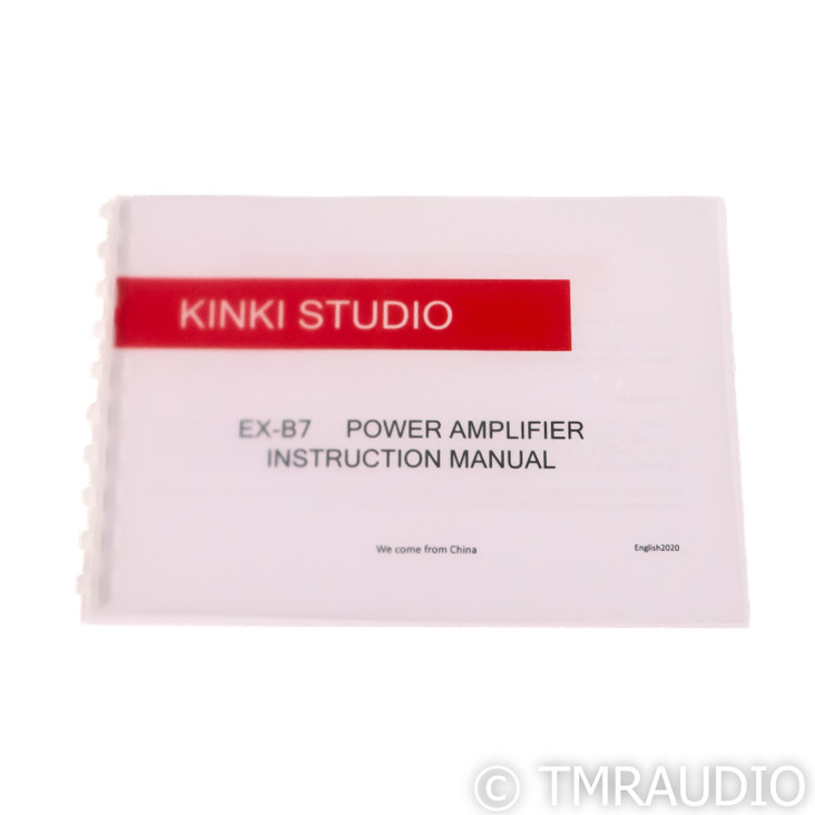 Kinki Studio EX-B7 Mono Power Amplifier; Extreme B7; Pair