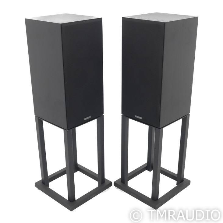 Mission 700 Bookshelf speakers; Black Oak Pair w/ Stands