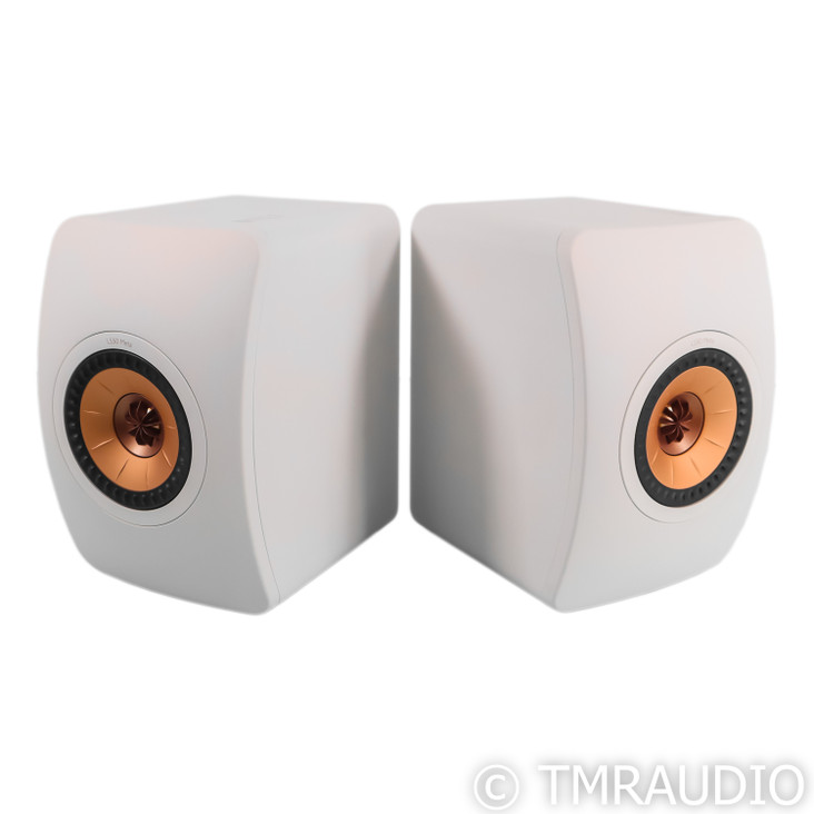 KEF LS50 Meta Bookshelf Speakers; Mineral White Pair