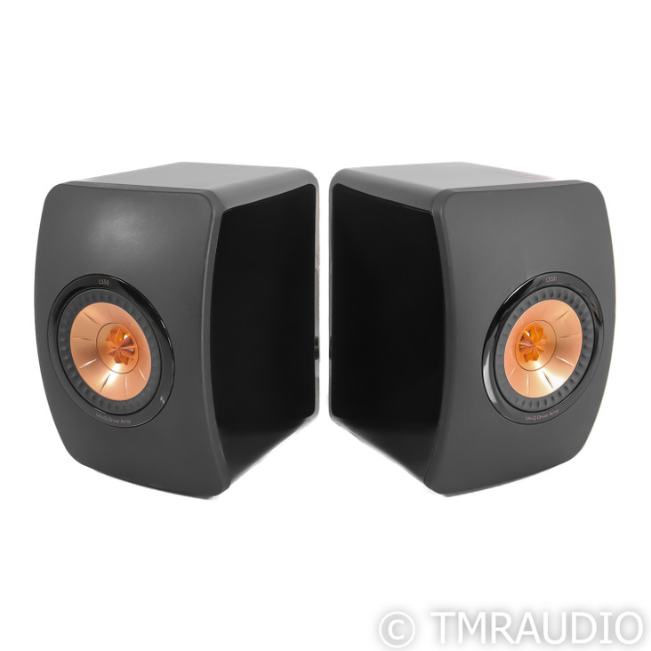 KEF LS50 Bookshelf Speakers; Black Pair (1/4)