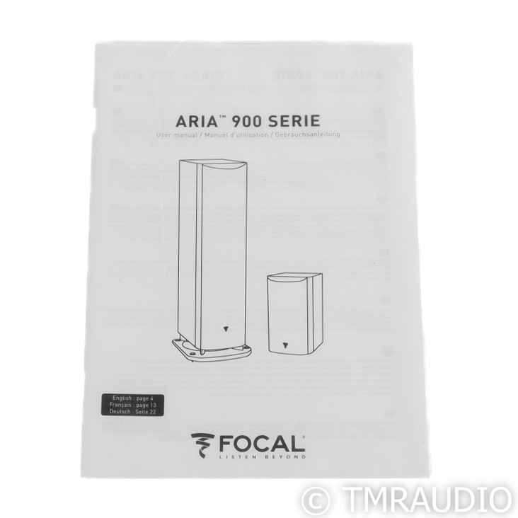 Focal Aria 906 Bookshelf Speakers; Noyer Vinyl Pair