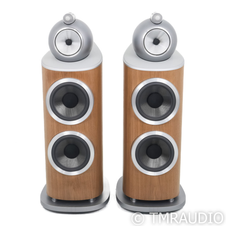 B&W 801 D4 Floorstanding Speakers; Walnut Pair