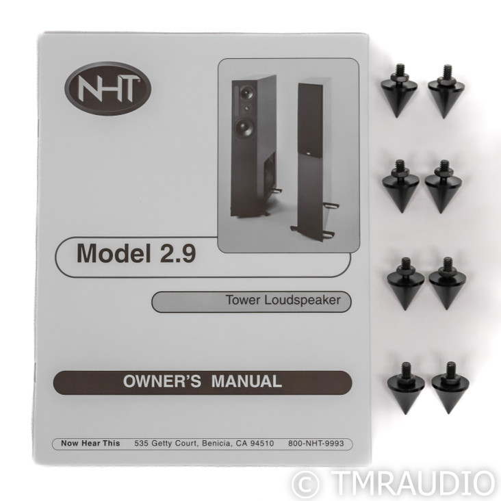 NHT 2.9 Floorstanding Speakers; Piano Black Pair