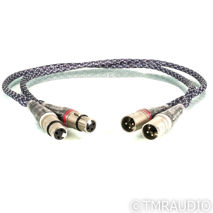 Acoustic Zen Absolute Silver XLR Cables; 1m Pair Balanced Interconnects