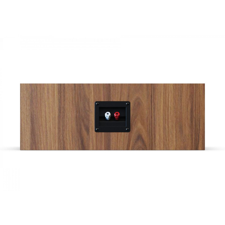 ELAC Debut 3.0 DC53 Center Channel Speaker walnut, back view