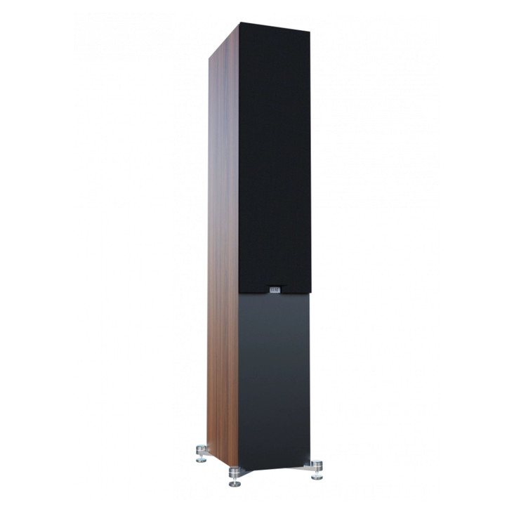 ELAC Debut 3.0 DF53 Floorstanding Speakers walnut, with grill