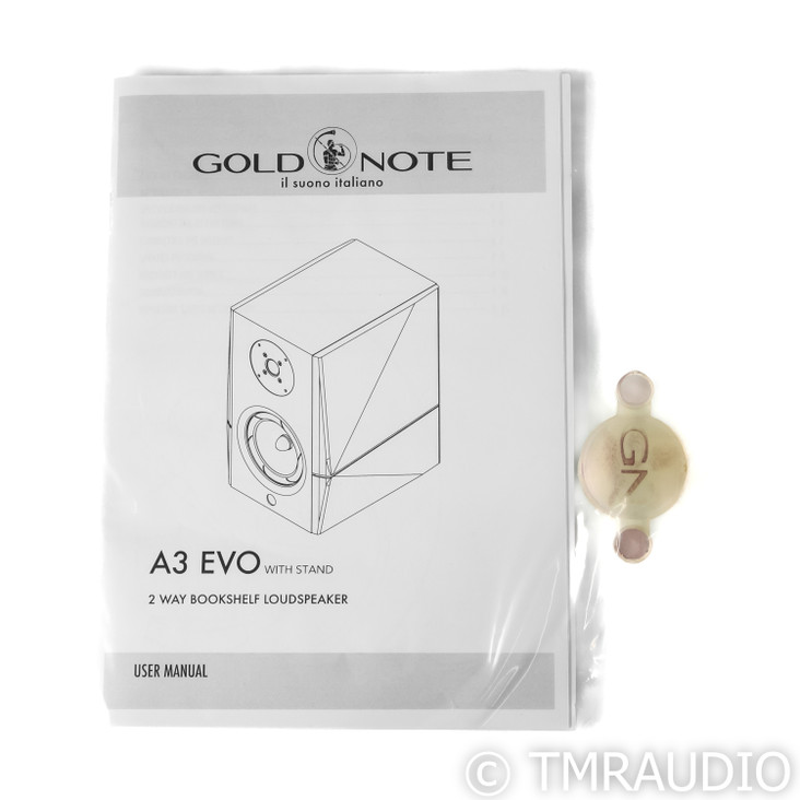 Gold Note A3 EVO Bookshelf Speakers; Gloss Walnut Pair