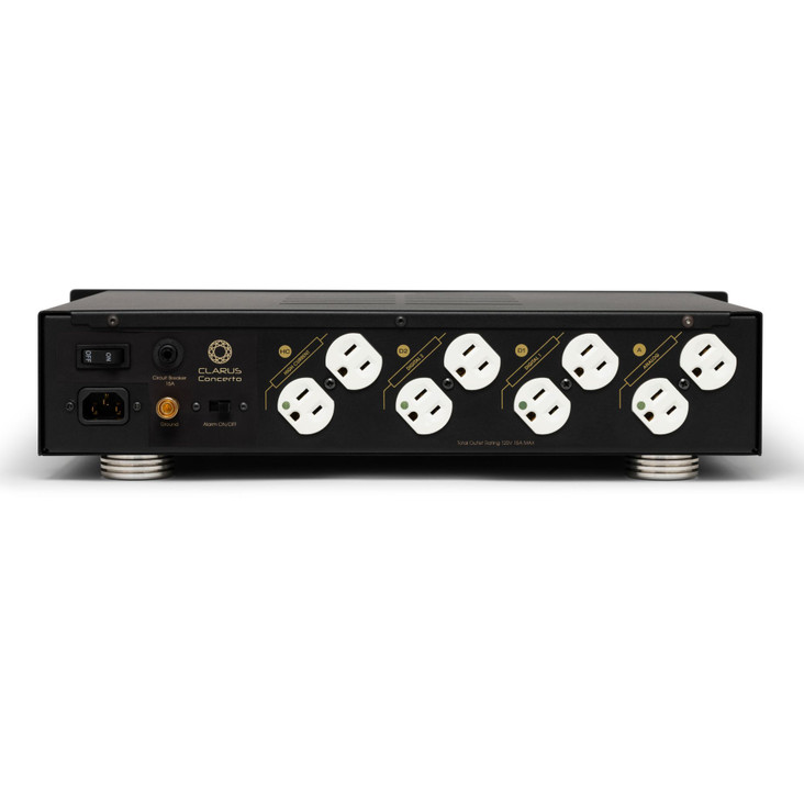 Clarus Concerto Power Conditioner rear panel, inputs and outputs