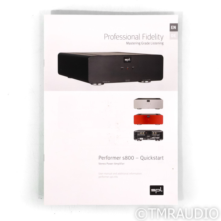SPL Performer s800 Stereo Power Amplifier (SOLD2)