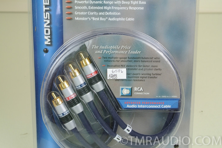 Monster Interlink 400 mk ii RCA Audiophile Interconnect Cables New in Box 1 meter