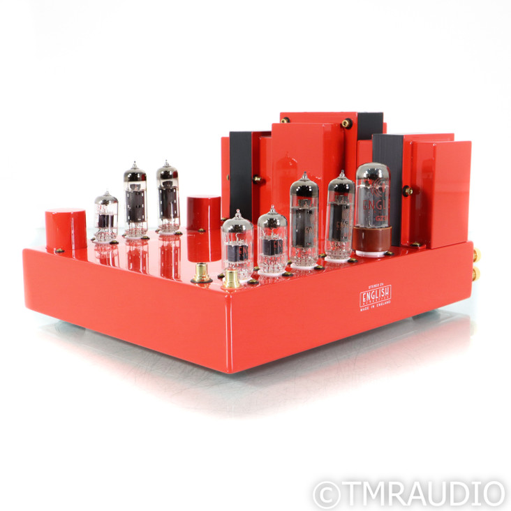 English Acoustics Stereo 21C Stereo Tube Power Amplifier; Cherry Red Gloss