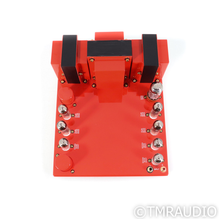 English Acoustics Stereo 21C Stereo Tube Power Amplifier; Cherry Red Gloss