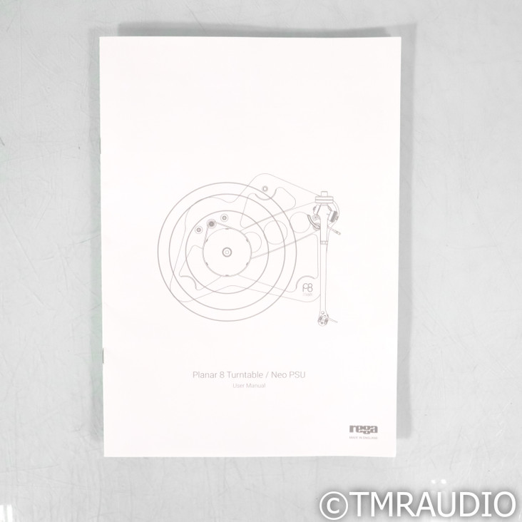 Rega Planar 8 Belt Drive Turntable; Matt Polaris Gray; No Cartridge (Open Box)