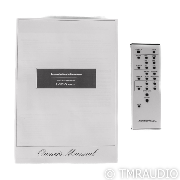 Luxman L-505uX MKII Stereo Integrated Amplifier; MM & MC Phono (SOLD5)