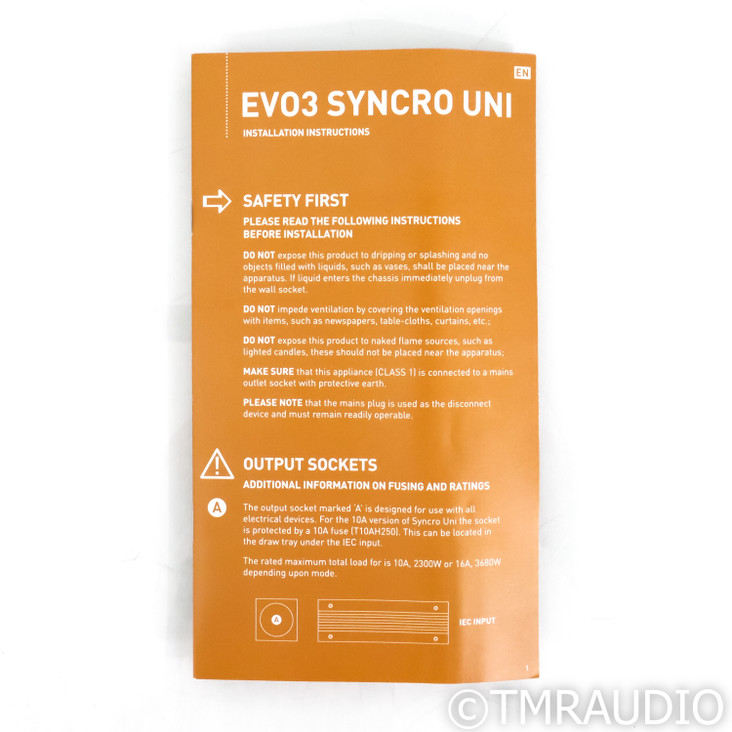 IsoTek EVO3 Syncro Uni DC Blocker; C19 (Open Box)