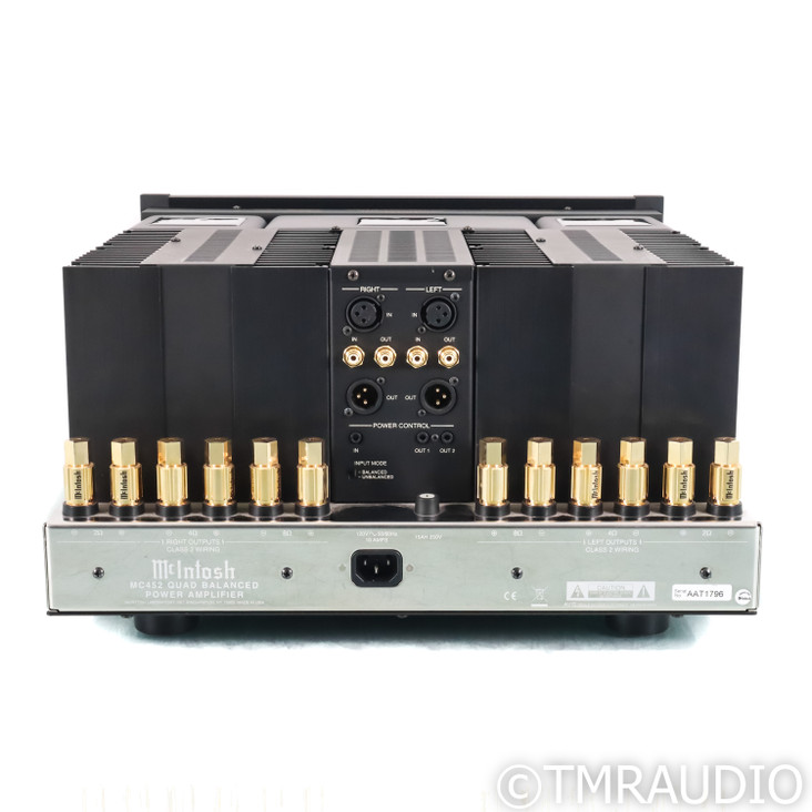 McIntosh MC452 Stereo Power Amplifier; Quad Balanced