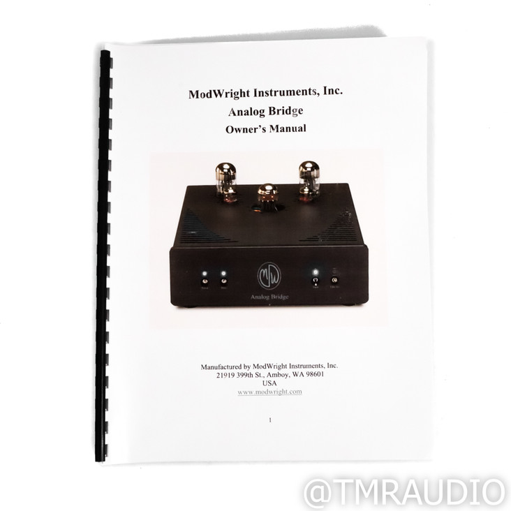 ModWright Analog Bridge Tube Buffer; XLR (Open Box)