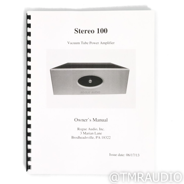 Rogue Audio ST-100 Stereo Tube Power Amplifier