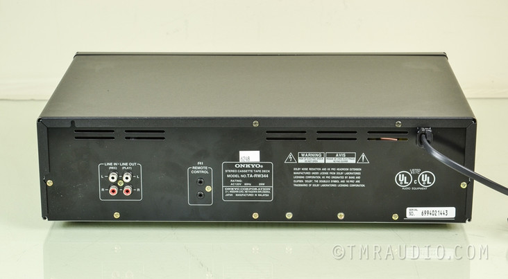 Onkyo TA-RW344 Dual Cassette Deck / Tape Recorder w/ Auto Reverse
