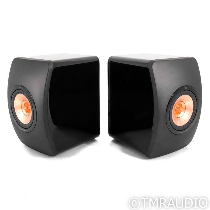 KEF LS50 Bookshelf Speakers; Black Pair (1/4)