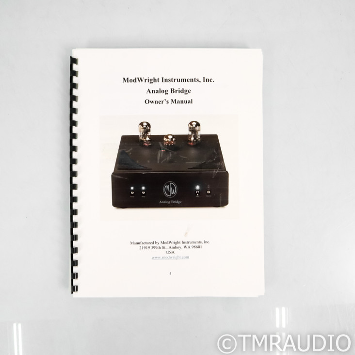 ModWright Analog Bridge Tube Buffer; XLR Upgrade (Open Box) (1/1)