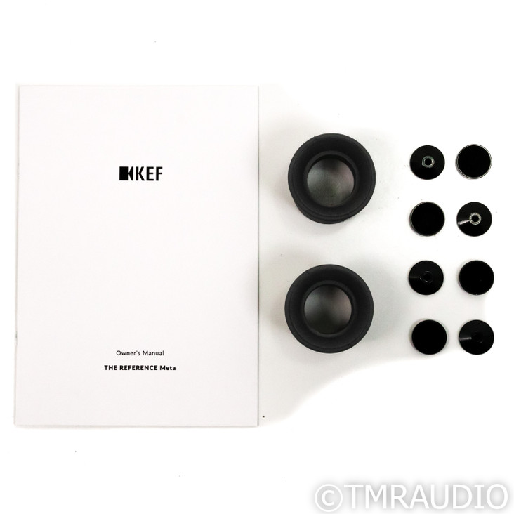 KEF Reference 1 Meta Bookshelf Speakers; Gloss Black Pair with Stands