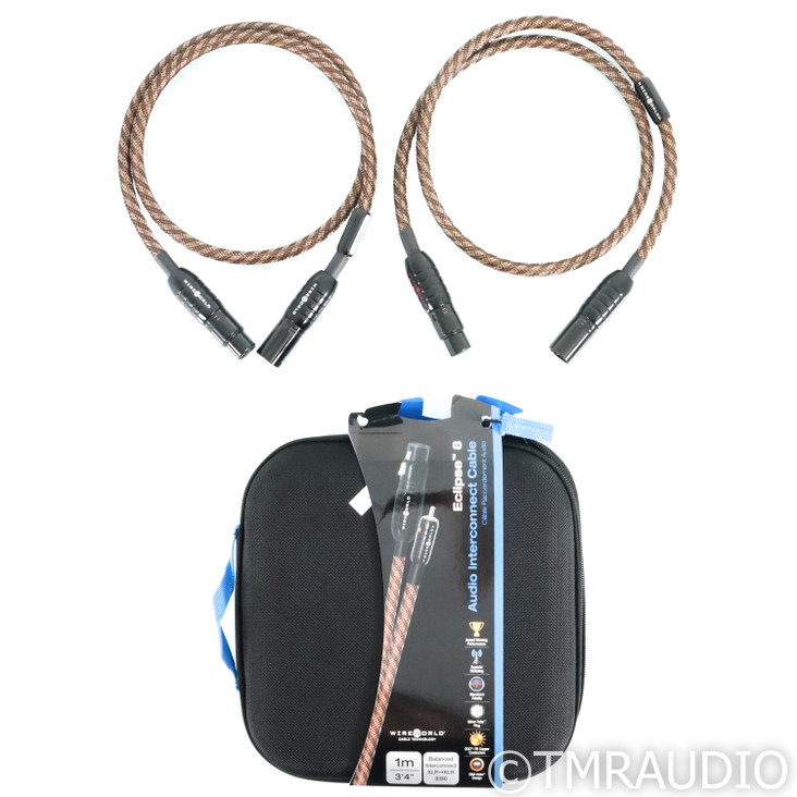 WireWorld Eclipse 8 XLR Cables; 1m Pair Balanced Interconnects