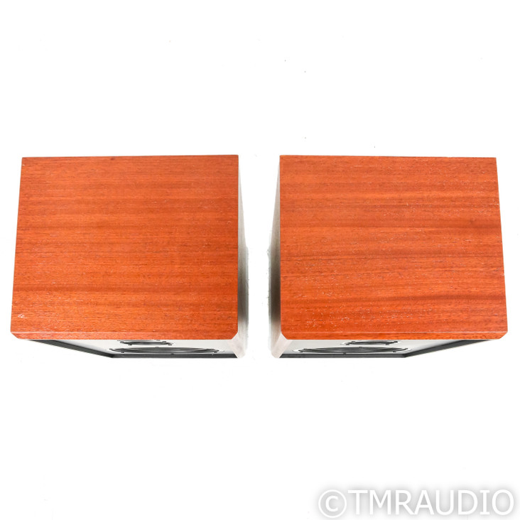 KLH Model Five Bookshelf Speakers; Mahogany Pair with Stands