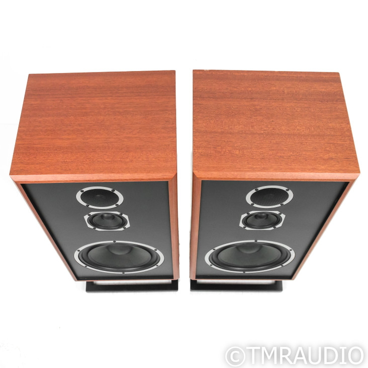 KLH Model Five Bookshelf Speakers; Mahogany Pair with Stands (1/5)
