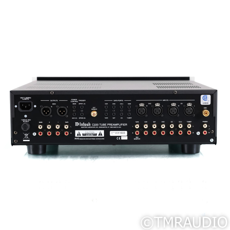 McIntosh C220 Stereo Tube Preamplifier; MM Phono