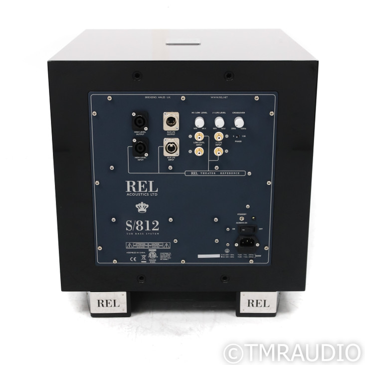 REL Acoustics S/812 12" Powered Subwoofer; Piano Black (1/5)