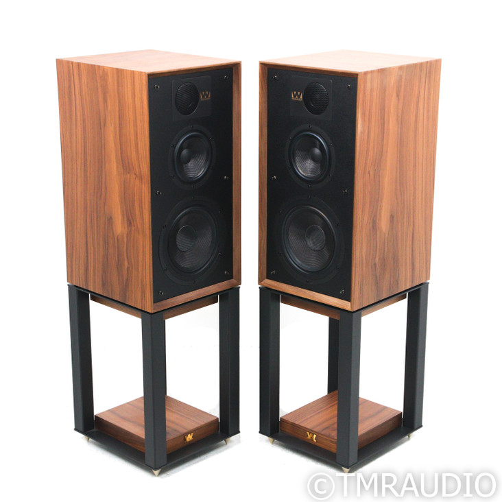 Wharfedale Linton 85th Anniversary Bookshelf Speakers w/ Stands; Walnut Pair