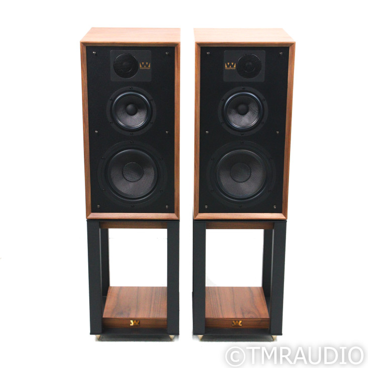 Wharfedale Linton 85th Anniversary Bookshelf Speakers w/ Stands; Walnut Pair