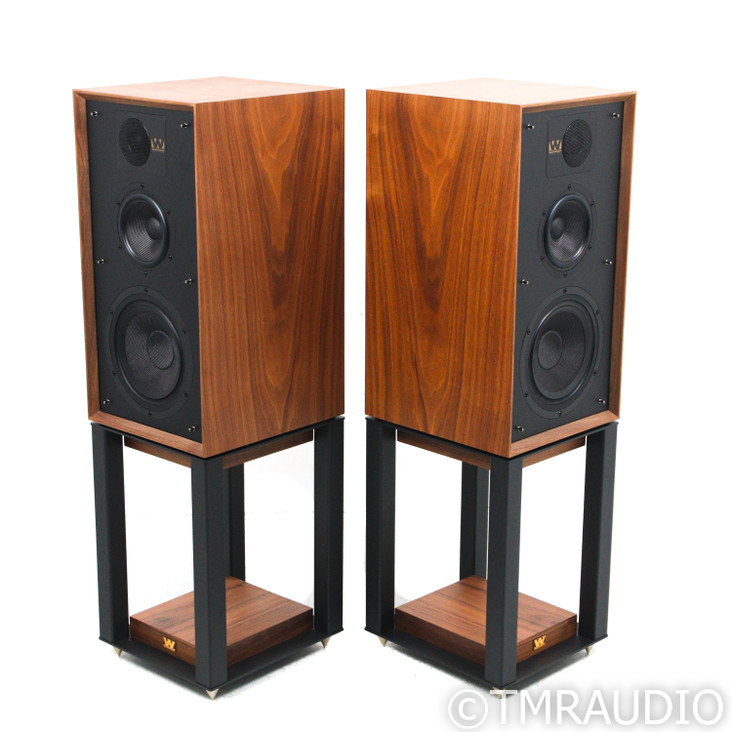 Wharfedale Linton 85th Anniversary Bookshelf Speakers w/ Stands; Walnut Pair