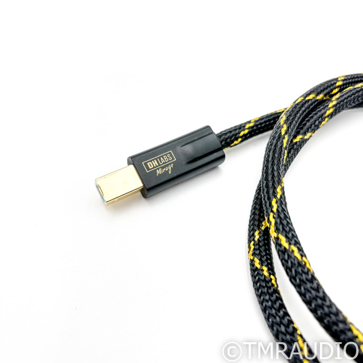 DH Labs Mirage USB Cable; 1m Single Digital Interconnect USB C - USB B