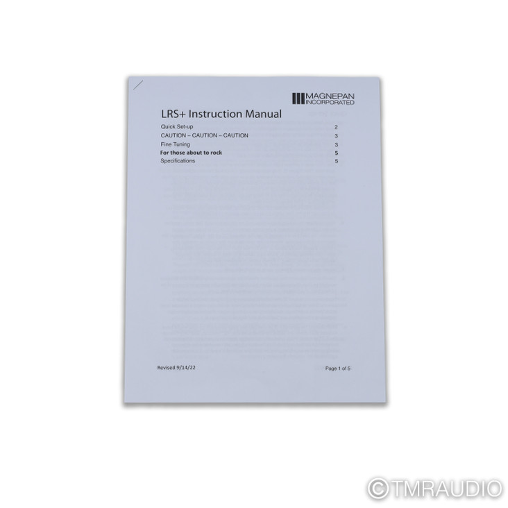 Magnepan LRS+ Planar Magnetic Floorstanding Speakers; Black Pair (Open Box) (SOLD6)