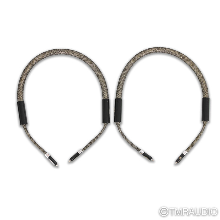 HiDiamond Top Gold RCA Cables; 1m Pair Interconnects