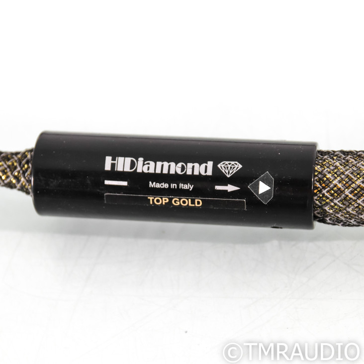 HiDiamond Top Gold RCA Cables; 1m Pair Interconnects