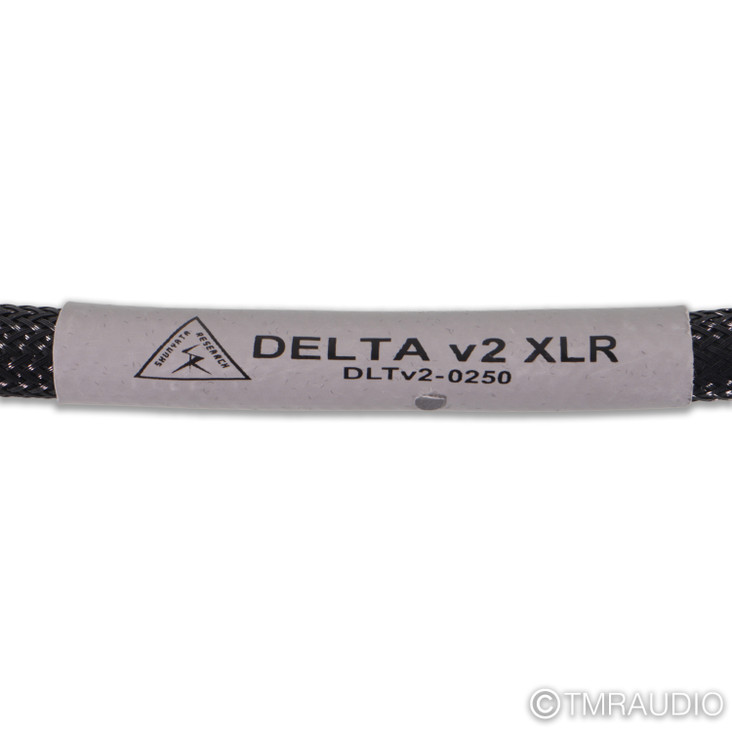 Shunyata Research Delta v2 XLR Cables; 1.5m Pair Balanced Interconnects