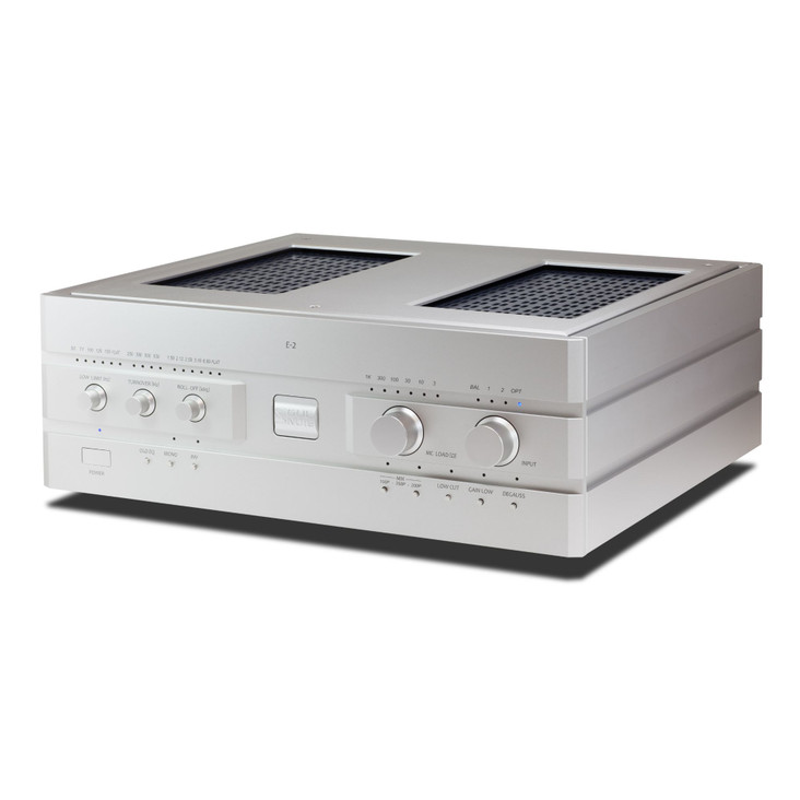Soulnote E-2 Ver 2 Phono Equalizer, Silver front angled view