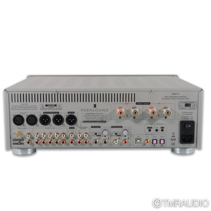 Parasound Halo HINT 6 Stereo Integrated Amplifier; MM / MC Phono