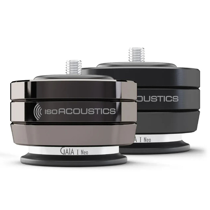 soAcoustics Gaia I Neo Isolators, both finishes side by side