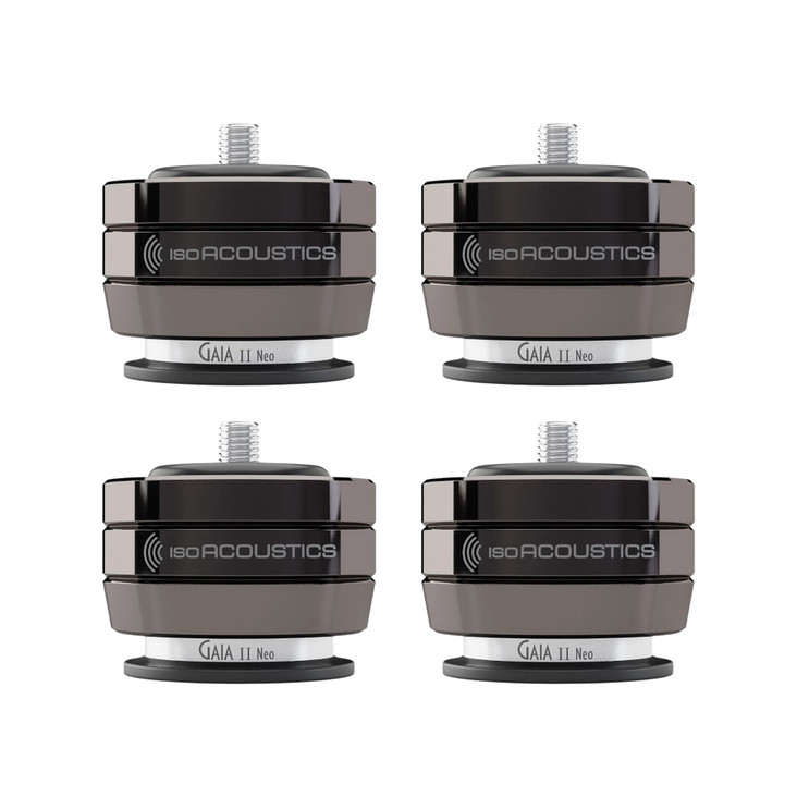 IsoAcoustics Gaia II Neo Isolators in dark chrome finish