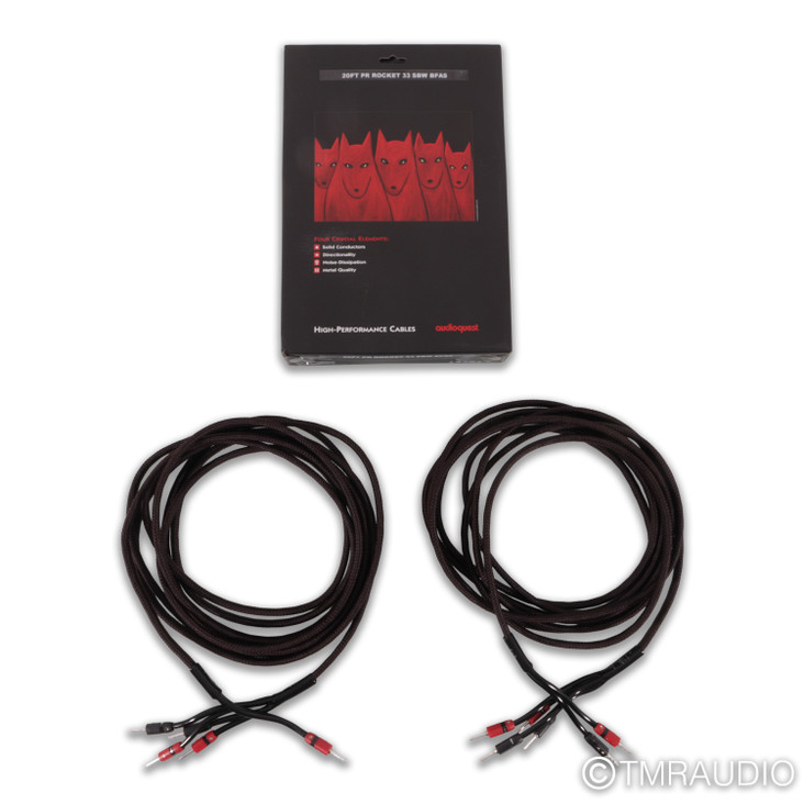 AudioQuest Rocket 33 Bi-Wire Speaker Cables; 20ft Pair