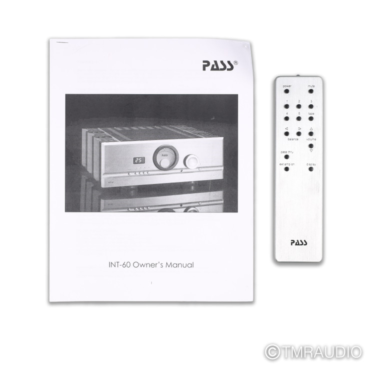 Pass Labs INT-60 Stereo Integrated Amplifier (1/10)
