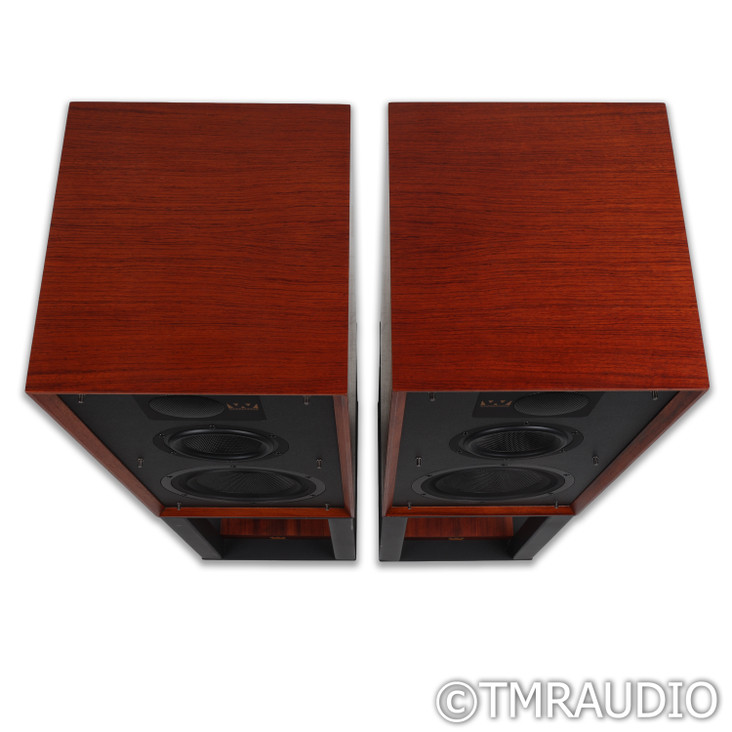 Wharfedale Linton 85th Anniversary Bookshelf Speakers; Mahogany Pair w/ Stands